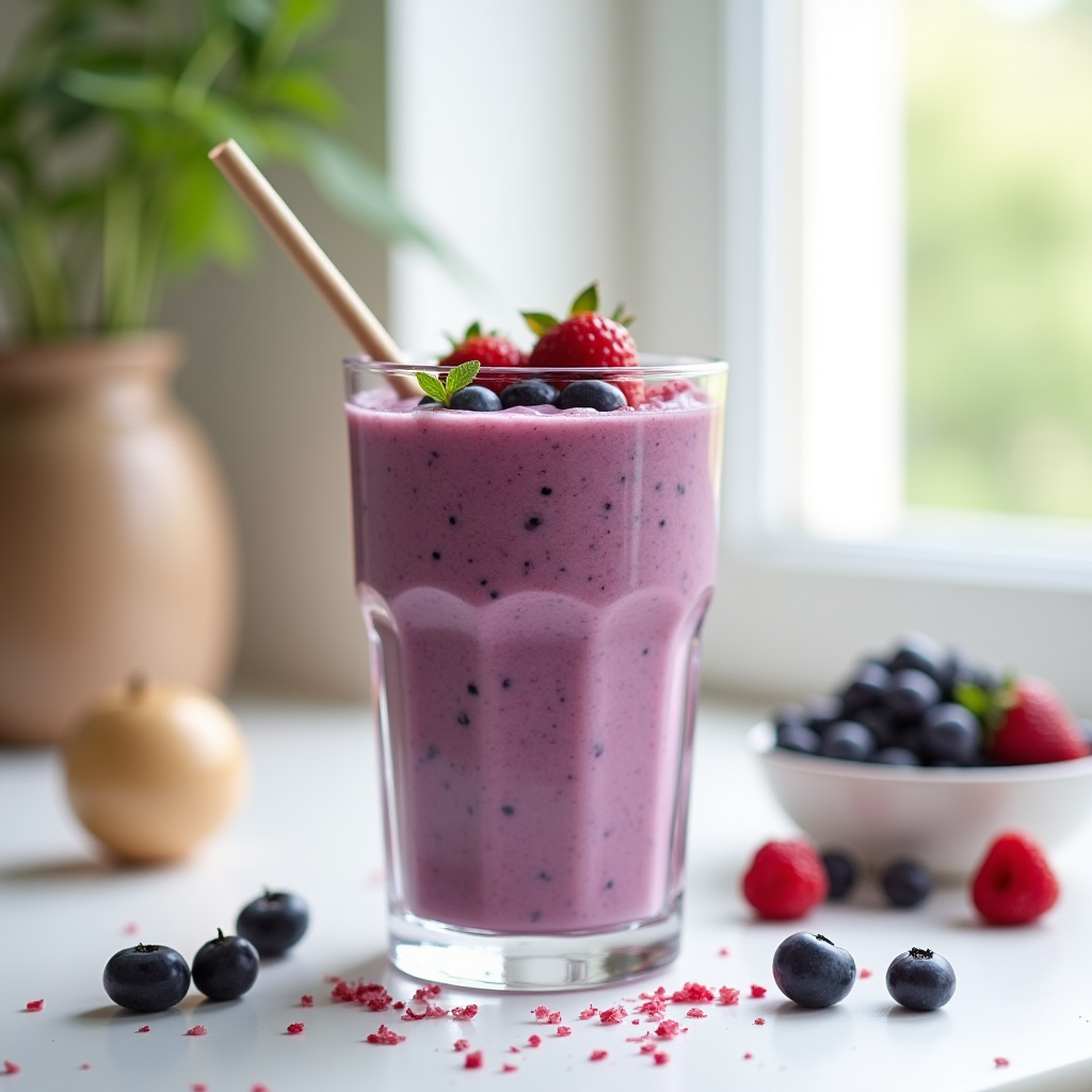 Mixed Berry Greek Yogurt Smoothie