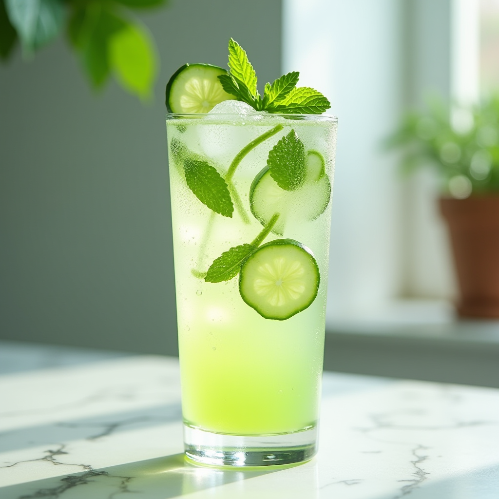 Cucumber Mint Lime Sparkling Cooler
