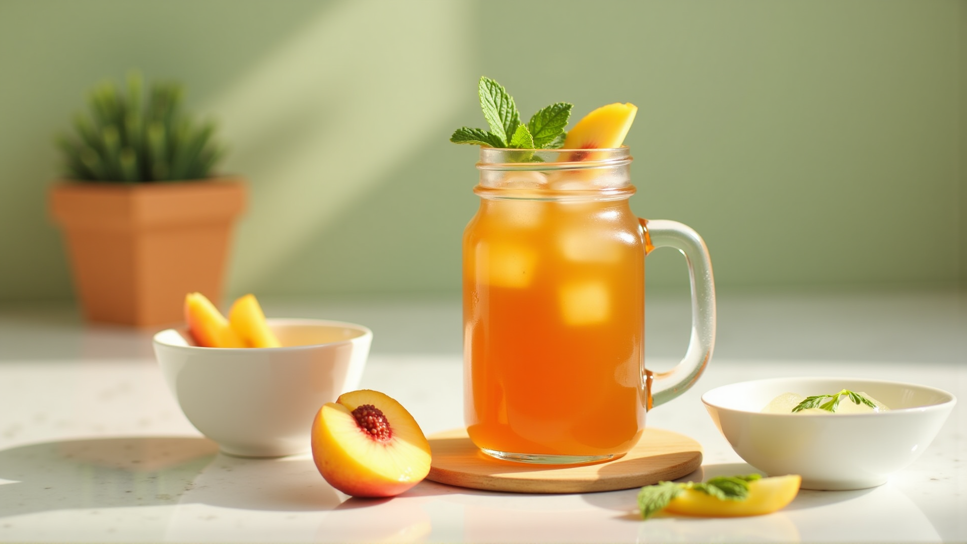 Peach Iced Tea with Honey
